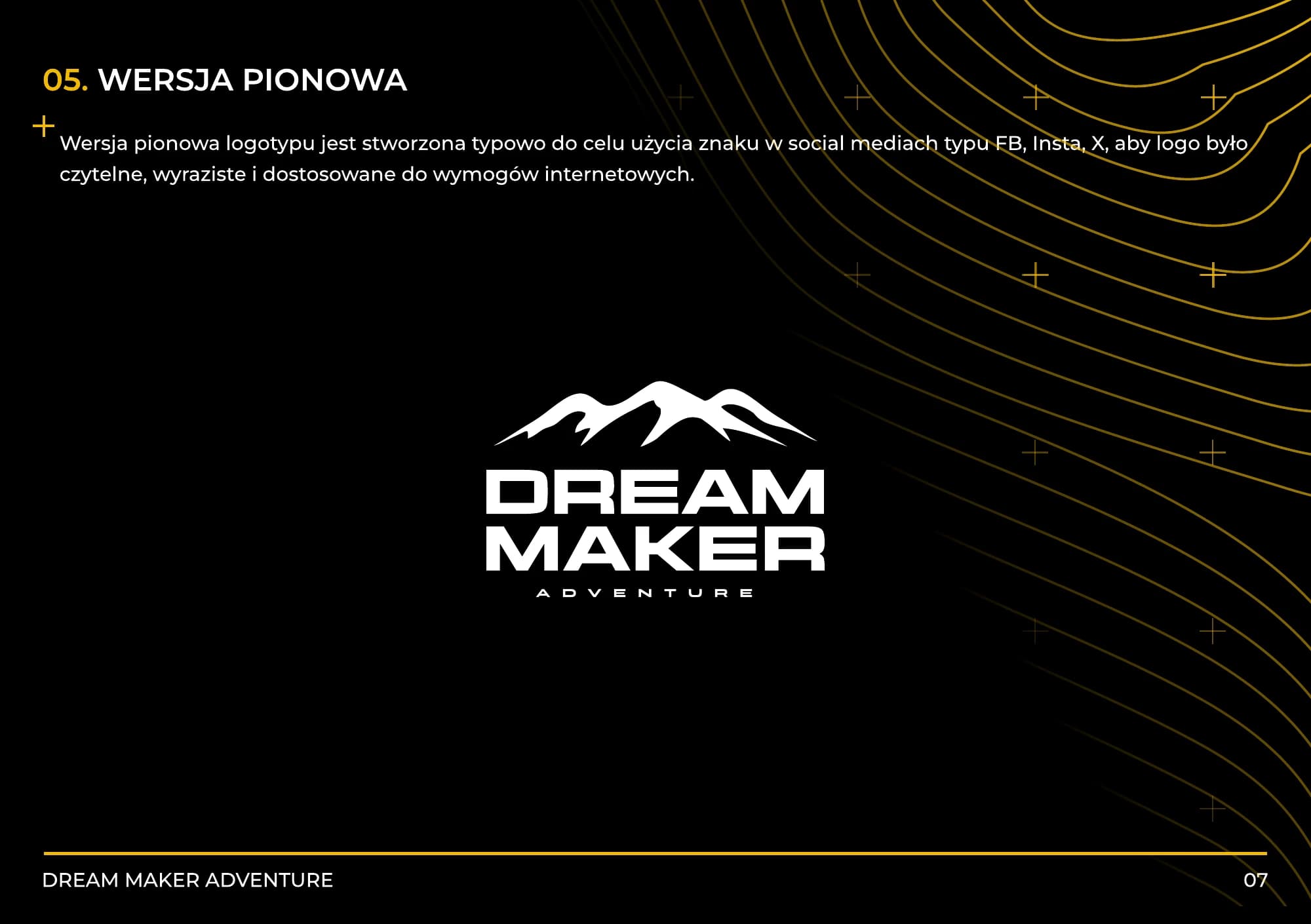 Pionowy wariant logo DreamMaker Adventure